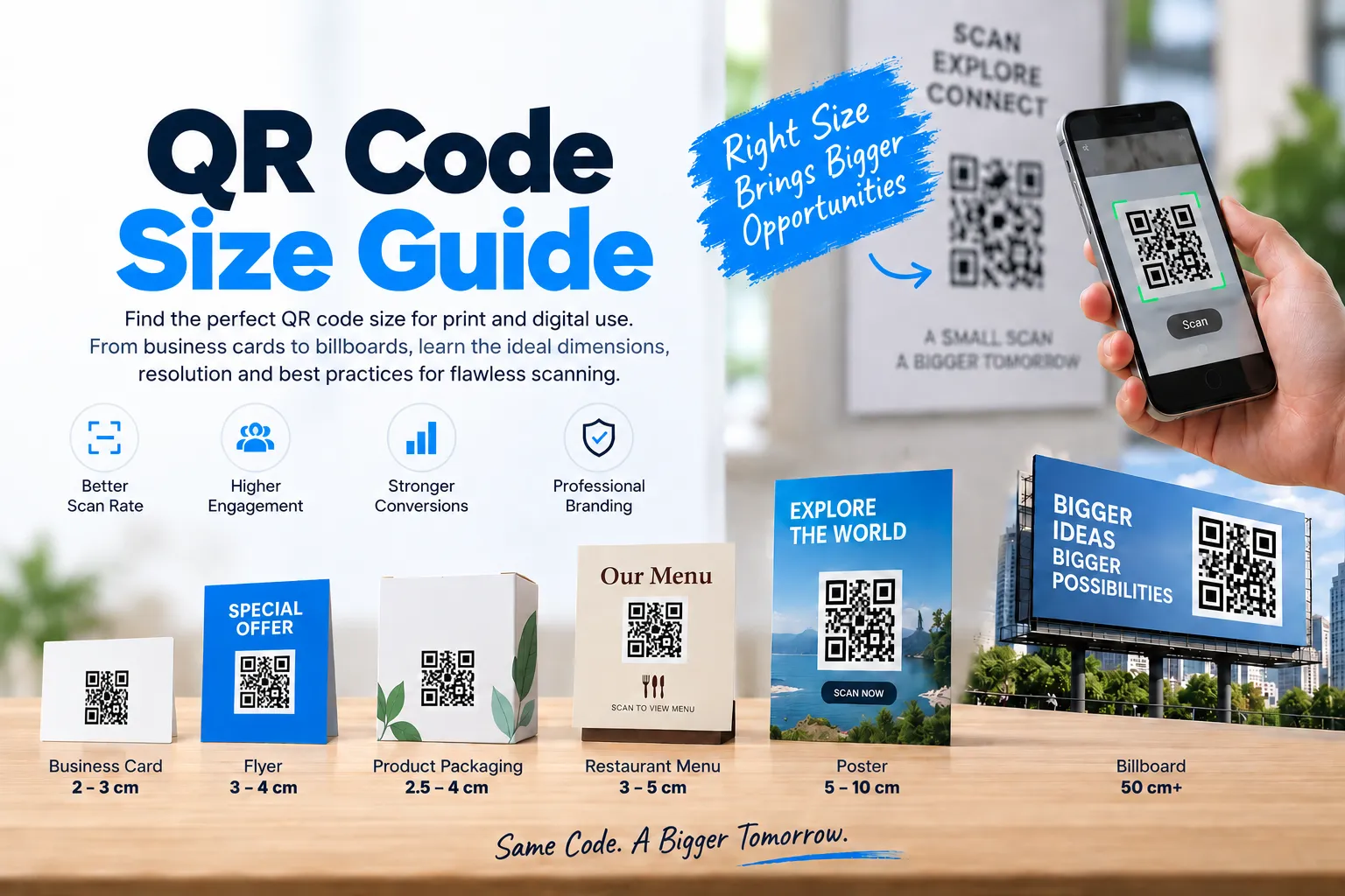 QR Code Size Guide: Best QR Code Dimensions for Print & Digital (2026)