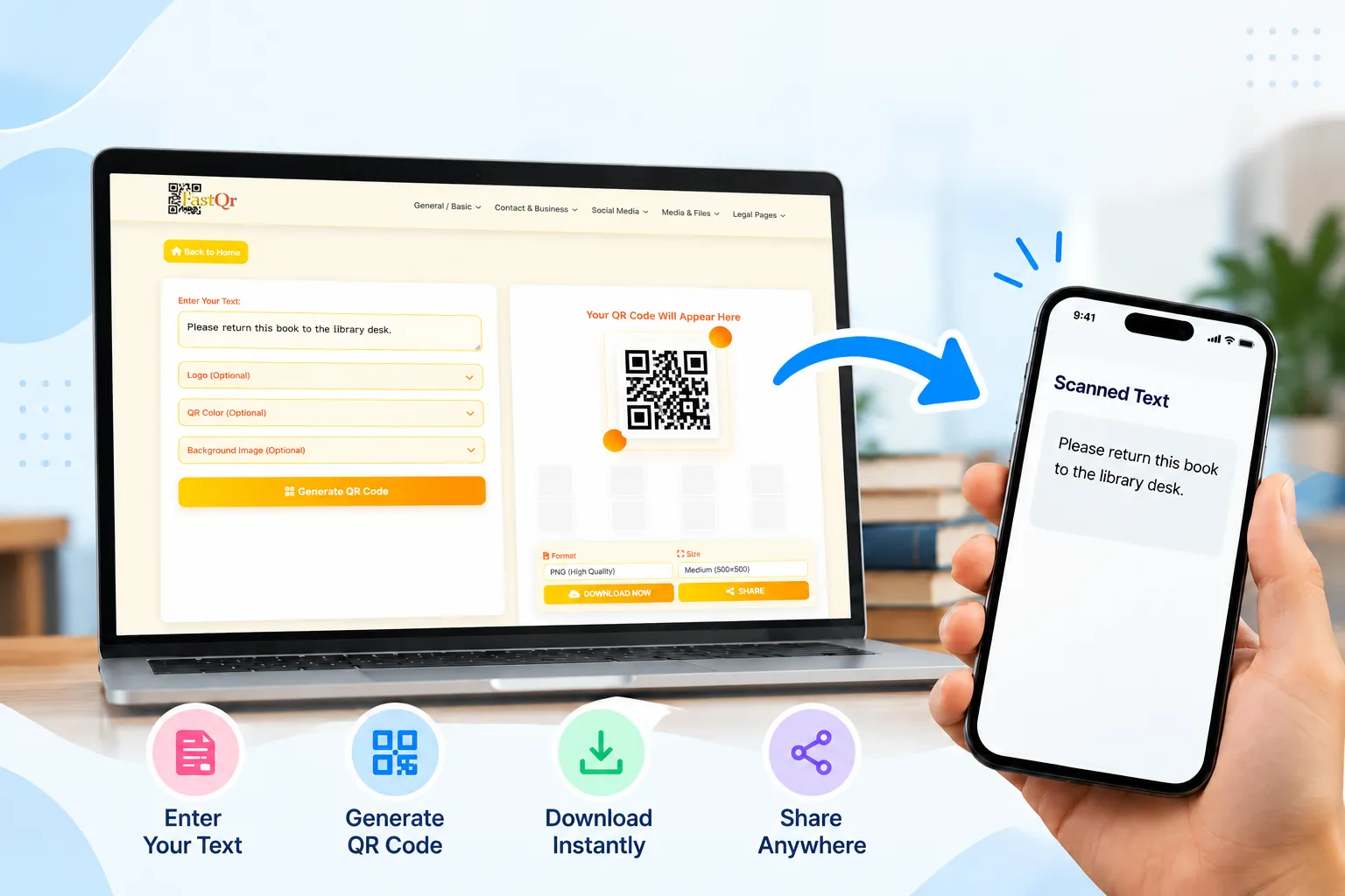 Text QR Code Generator – Create QR Codes from Text Free