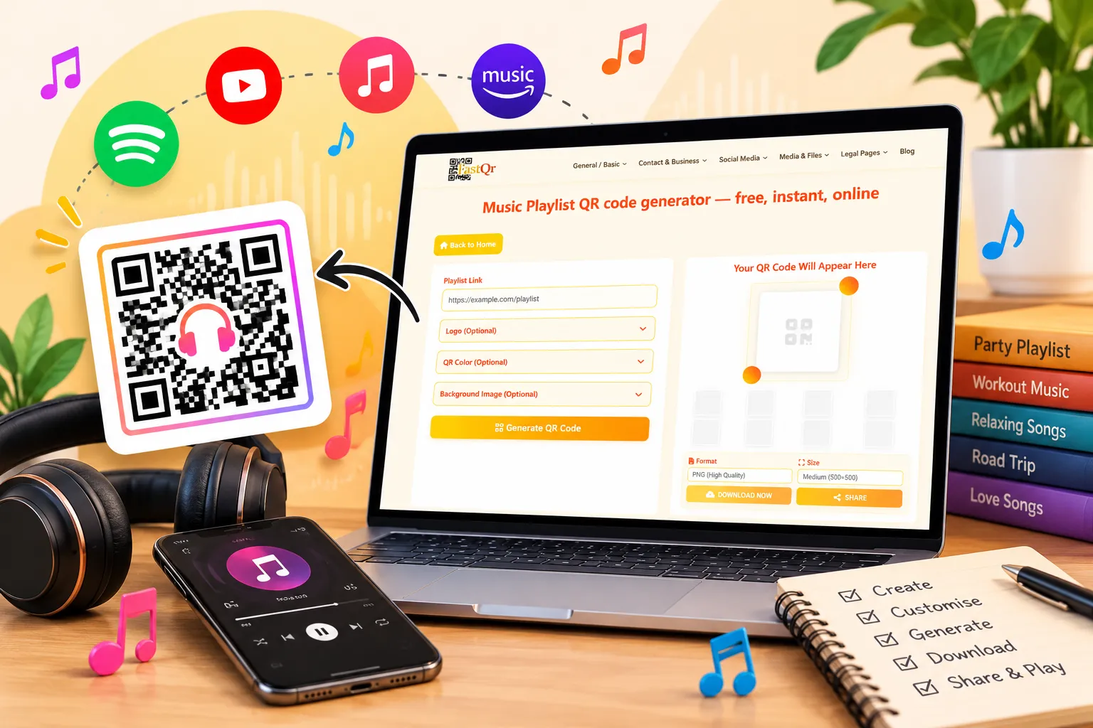 Music Playlist QR Code Generator: Create and Share Music Easily